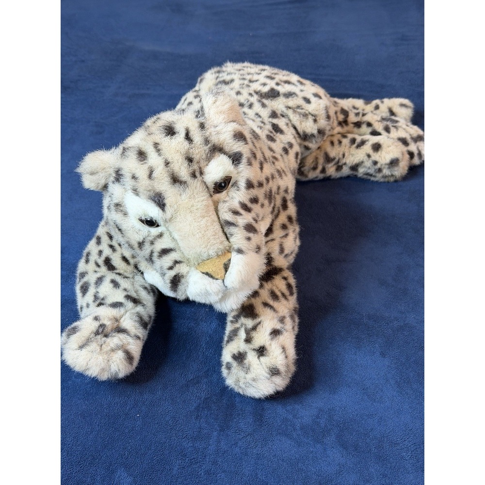 FAO Schwarz Leopard Plush 22" Floppy Bean Bag Stuffed Animal Cheetah 91115LP